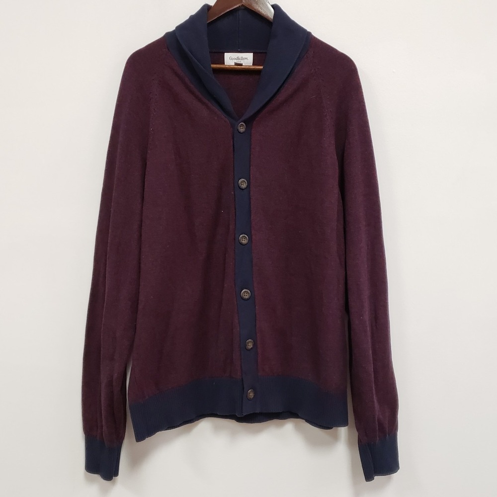 Goodfellow Mens Button Front Shawl‎ Cardigan Size XL Preppy Old Money Academia
